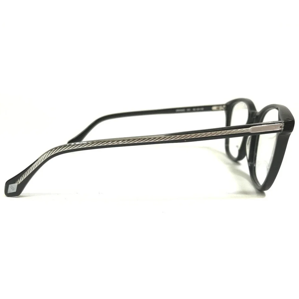Brioni Eyeglasses Frames BR0033O 001 Black Silver Square Full Rim 52-20-145